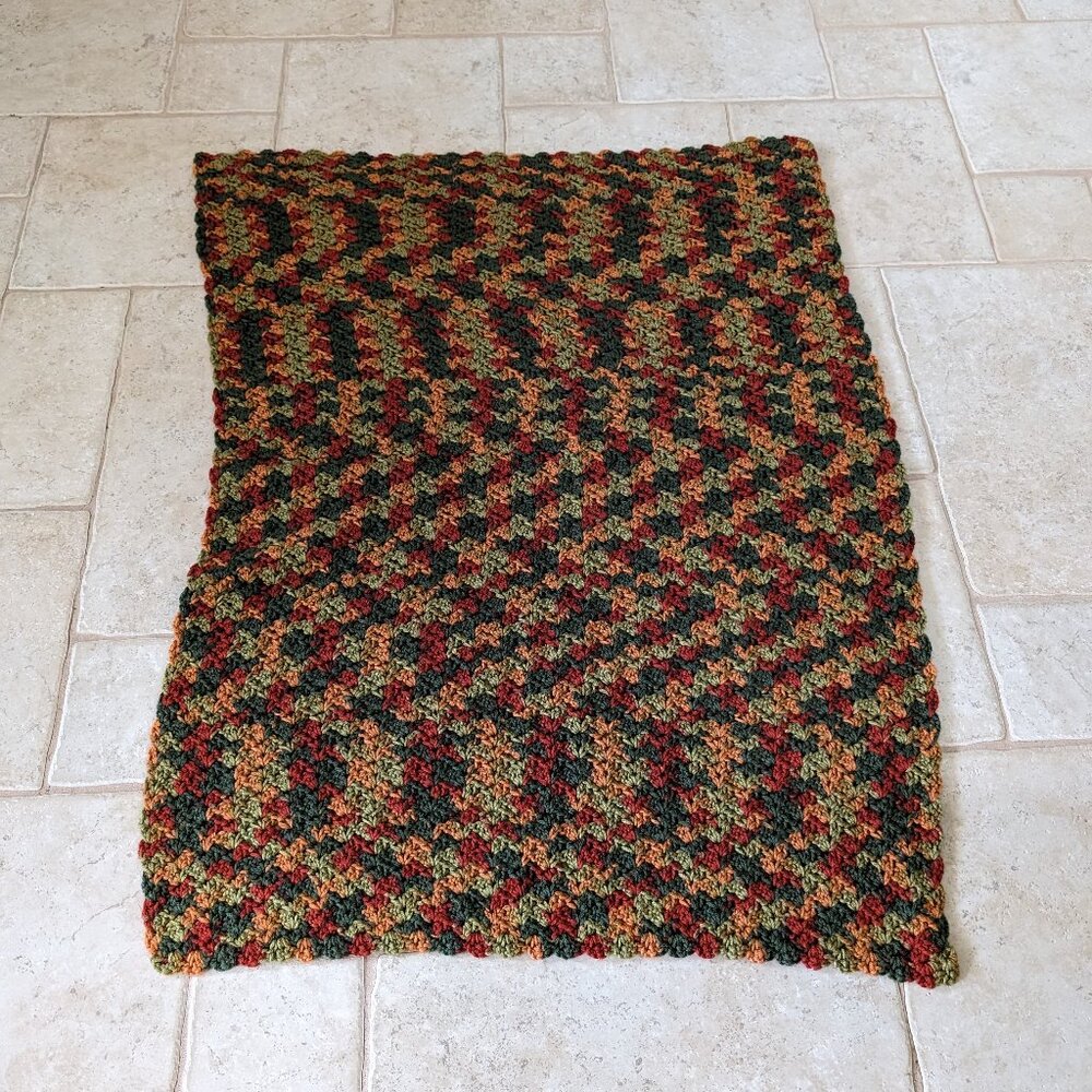Vintage Handmade Crochet Throw Blanket Home Decor Grandmacore